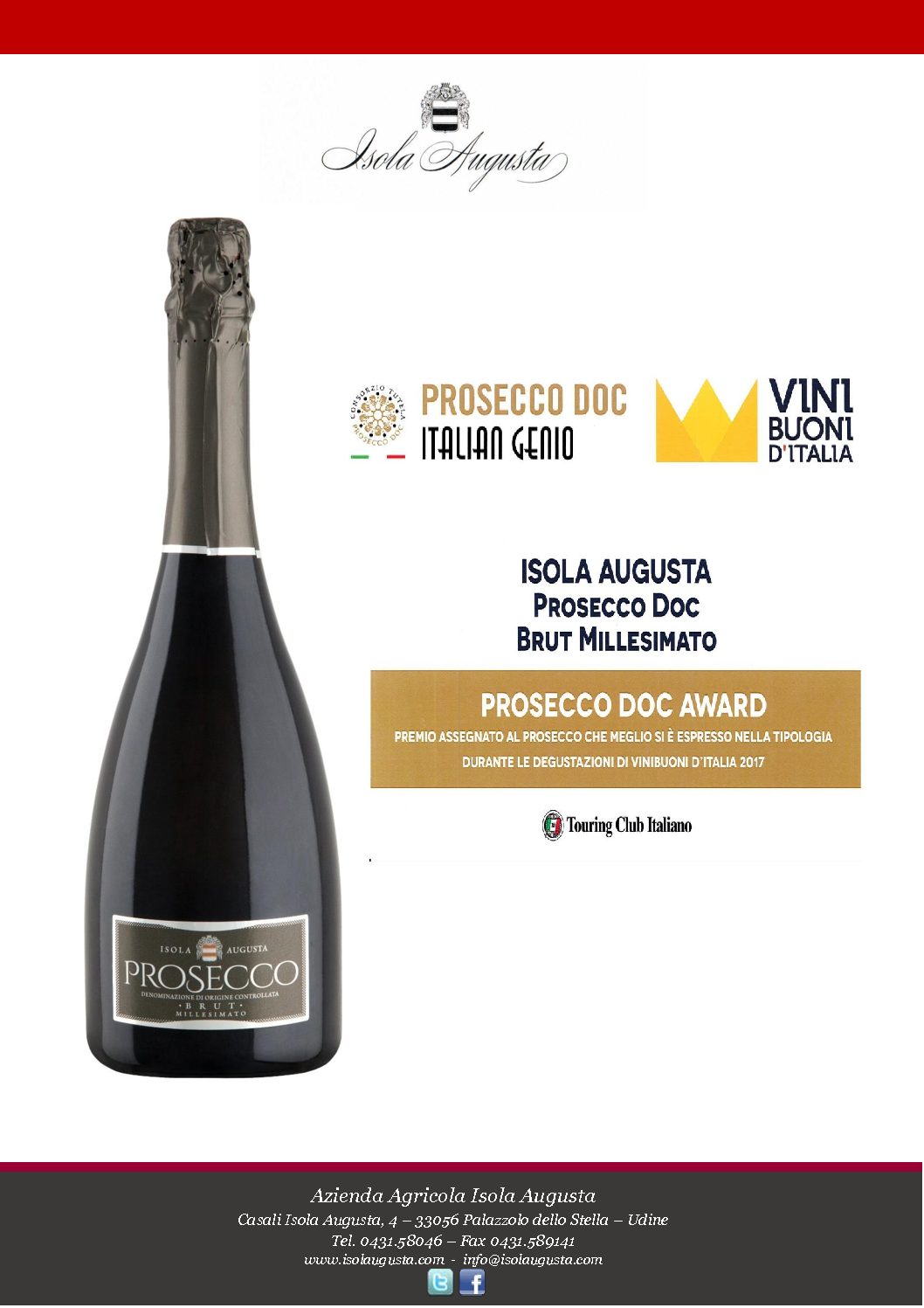 Prosecco Doc Award 2017