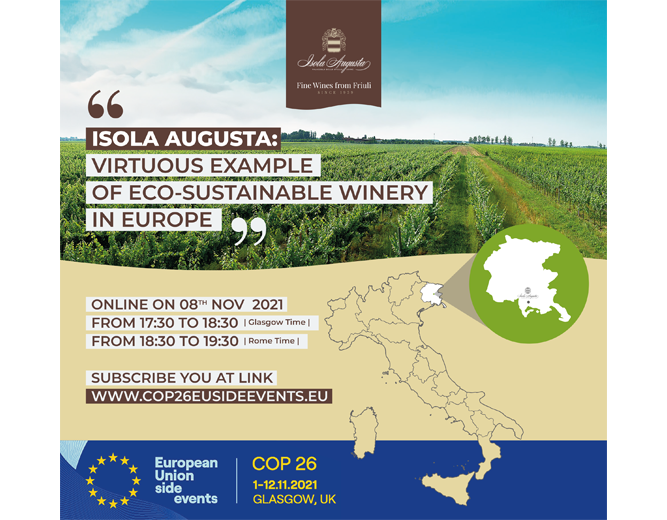 COP 26: Isola Augusta campione della sostenibilità vinicola