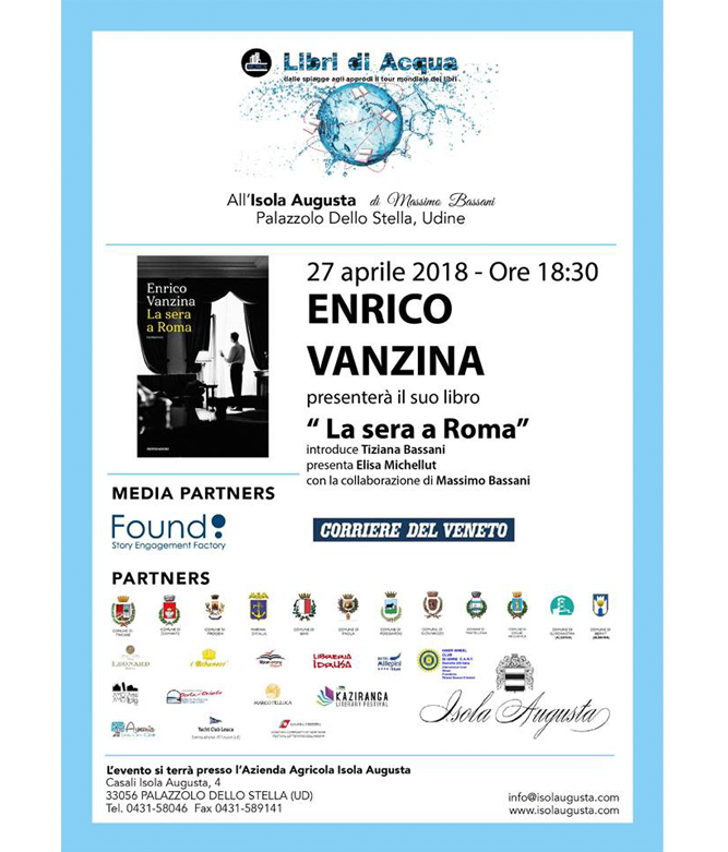 Enrico Vanzina presenta il suo libro "La sera a Roma"